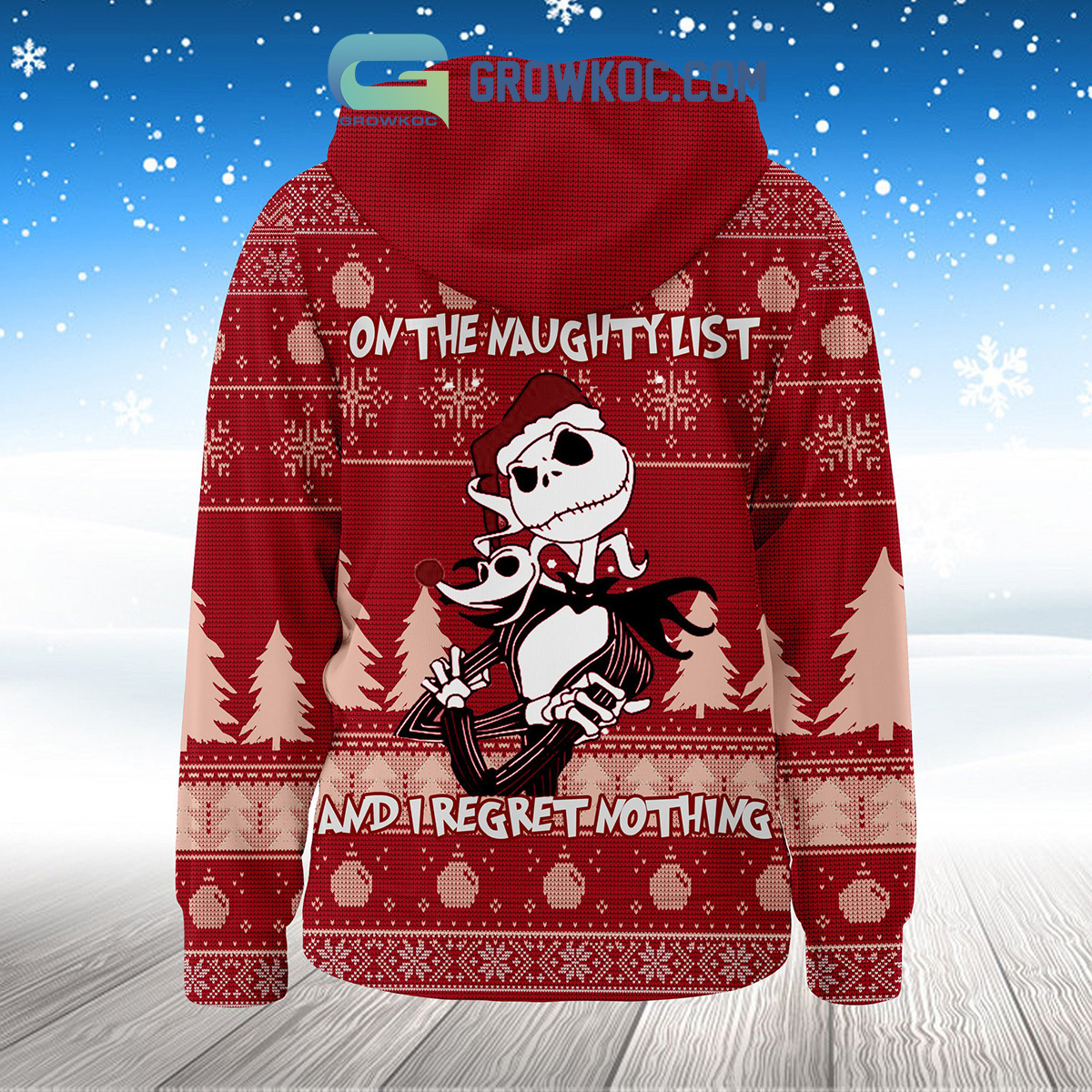 Nightmare Christmas On The Naughty List And I Regret Nothing Hoodie T Shirt