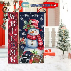 Northern Illinois Huskies Football Snowman Welcome Christmas House Garden Flag
