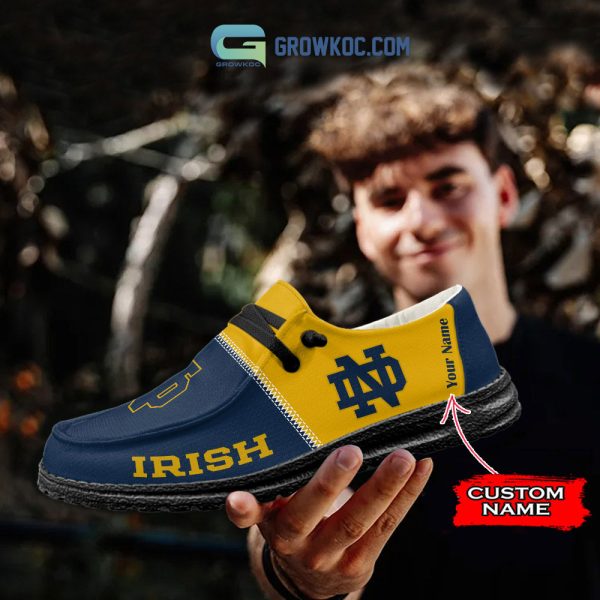 Notre Dame Fighting Irish Personalized Hey Dude Shoes