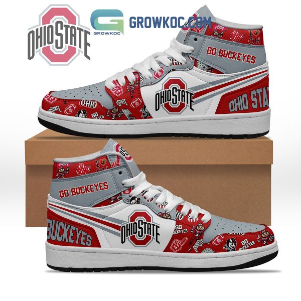 Ohio State Buckeyes Go Buckeyes Air Jordan 1 Shoes