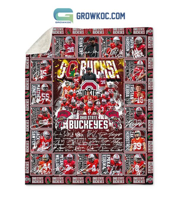 Ohio State Buckeyes Go Bucks Legend Team Fleece Blanket Quilt
