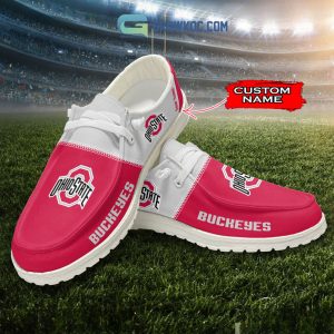 Ohio State Buckeyes Personalized Hey Dude Shoes