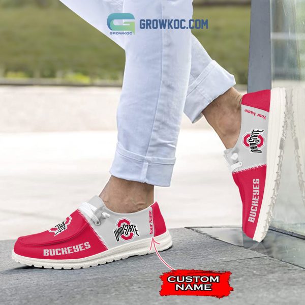 Ohio State Buckeyes Personalized Hey Dude Shoes