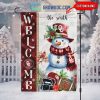 Oklahoma Sooners Football Snowman Welcome Christmas House Garden Flag