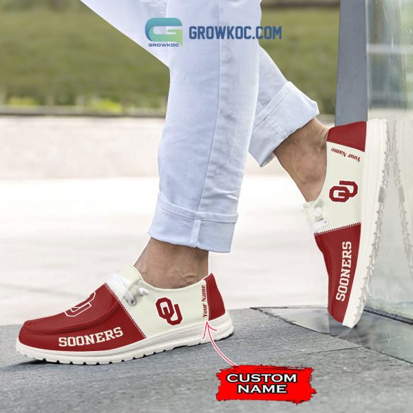 Oklahoma Sooners Personalized Hey Dude Shoes