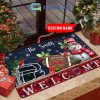 Oregon Ducks Snowman Welcome Christmas Football Personalized Doormat