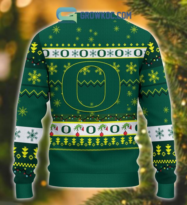 Oregon Ducks NCAA Grinch Christmas Ugly Sweater