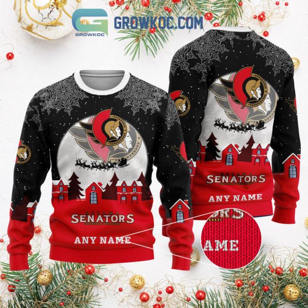 Ottawa Senators NHL Merry Christmas Personalized Ugly Sweater