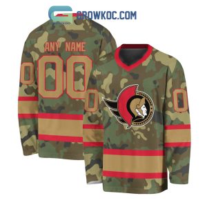 Ottawa Senators Special Camo Veteran Design Personalized Hockey Jersey
