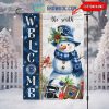 Pittsburgh Panthers Football Snowman Welcome Christmas House Garden Flag