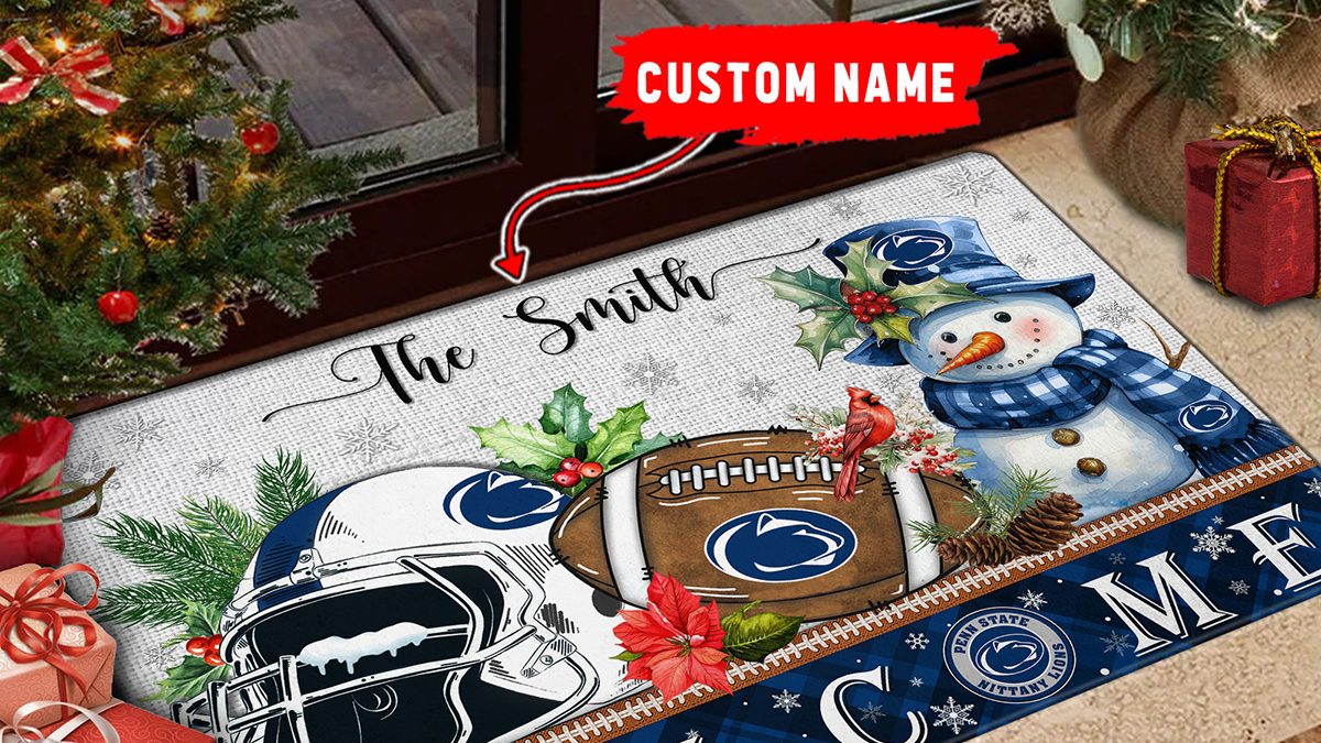 https://growkoc.com/wp-content/uploads/2023/10/Penn-State-Nittany-Lions-Snowman-Welcome-Christmas-Football-Personalized-Doormat2B1-zTp51-1200x675.jpg