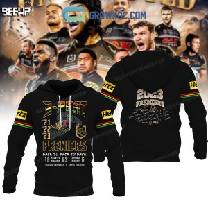 Penrith Panthers NRL 3 Peat Premiers Back To Back To Back Hoodie T Shirt