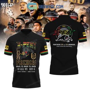 Penrith Panthers NRL 3 Peat Premiers Back To Back To Back Polo Shirt