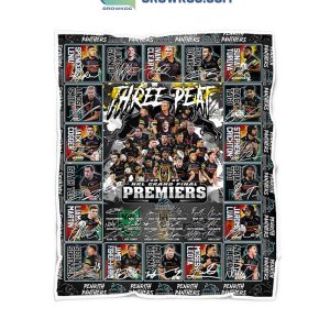 Penrith Panthers Three Peat Premiers NRL Grand Final Fleece Blanket Quilt