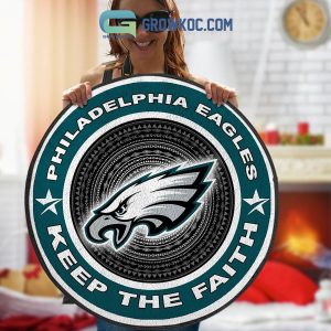 Philadelphia Eagles Keep The Faith Round Rug Carpet