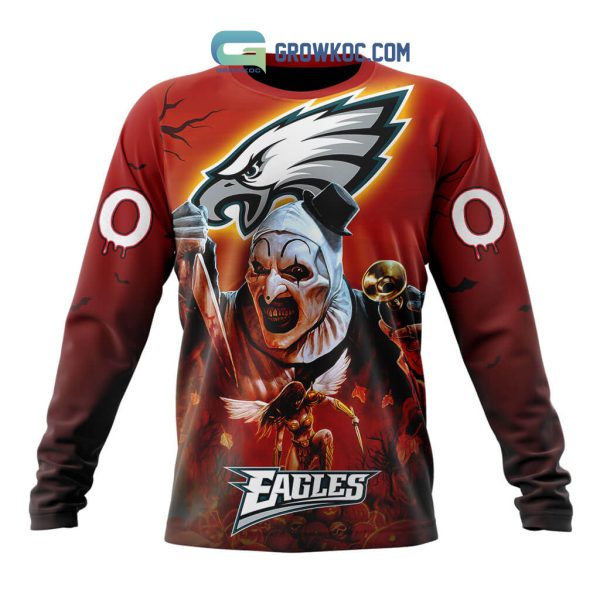 Philadelphia Eagles NFL Horror Terrifier Ghoulish Halloween Day Hoodie T Shirt
