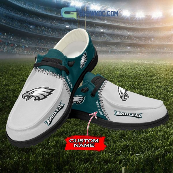 Philadelphia Eagles Personalized Hey Dude Shoes