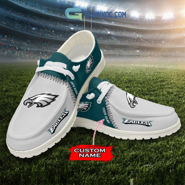 Philadelphia Eagles Personalized Hey Dude Shoes