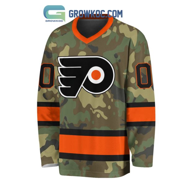 Philadelphia Flyers Special Camo Veteran Design Personalized Hockey Jersey