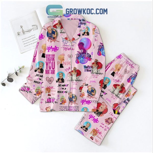 Pink Summer Carnival 2023 I’m A Rockstar Pajamas Set