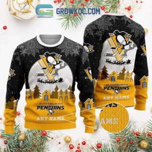 Pittsburgh Penguins NHL Merry Christmas Personalized Ugly Sweater