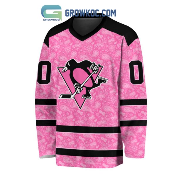 Pittsburgh Penguins NHL Special Pink Breast Cancer Hockey Jersey Long Sleeve