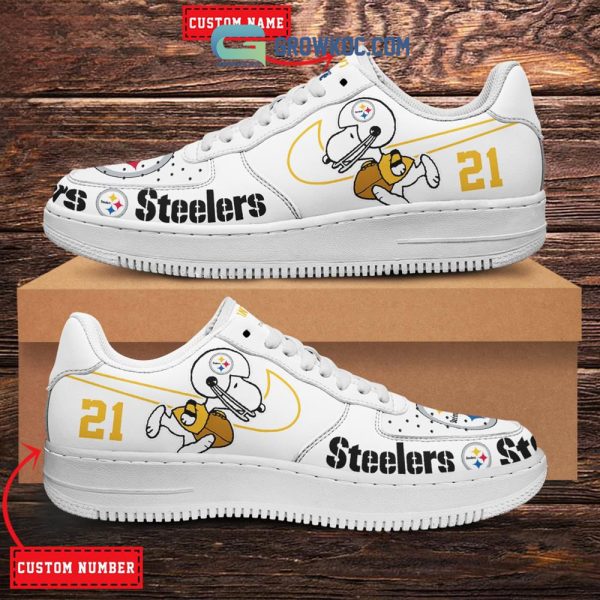 Pittsburgh Steelers NFL Snoopy Personalized Air Force 1 Low Top Shoes