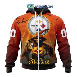 Football Fan Shop Officially Licensed NFL 1/2 Zip Pullover Hooded Jacket - Steelers