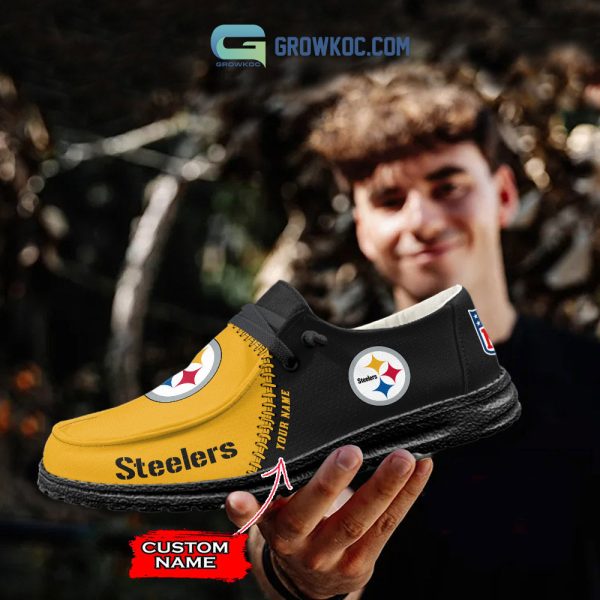 Pittsburgh Steelers Personalized Hey Dude Shoes