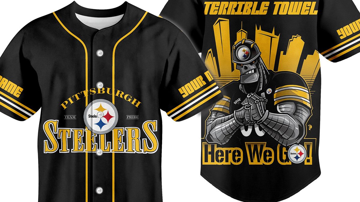 Pittsburgh Steelers Baseball Jersey Custom Fun-loving Steelers