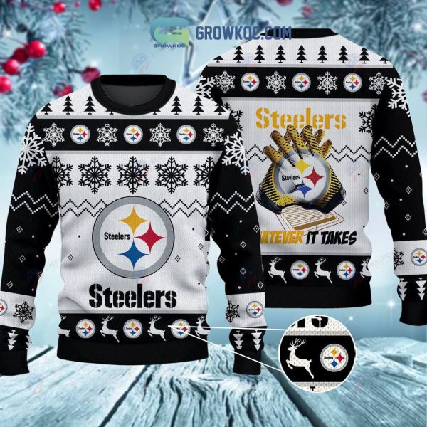 Pittsburgh Steelers Whatever It Takes Christmas Ugly Sweater