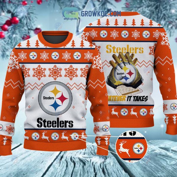 Pittsburgh Steelers Whatever It Takes Christmas Ugly Sweater