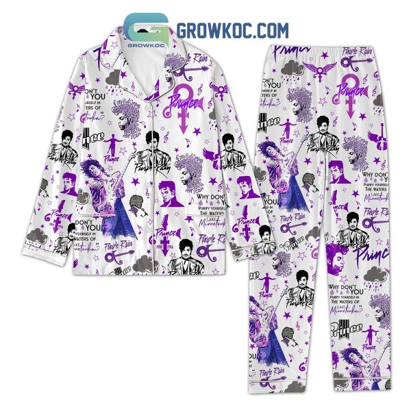 Prince Purple Rain Why Don’t You Purify Yourself In The Waters Of Lake Pajamas Set