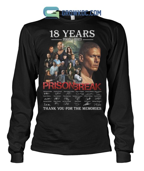 Prison Break 18 Years 2005 2023 Memories T Shirt