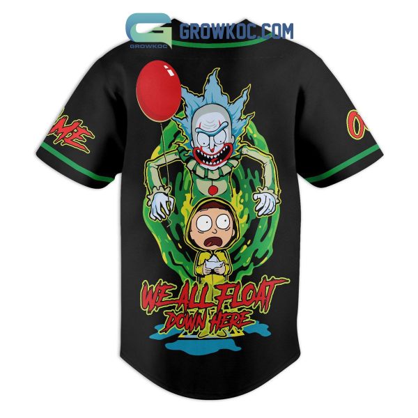 Rick And Morty We All Float Down Here Personalized Baseball Jersey