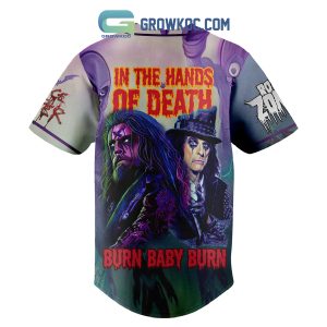 Rob Zombie Alice Cooper Freak On Parade In The Hands Of Death Burn Baby Burn Baseball Jersey