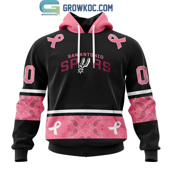 San Antonio Spurs NBA Special Design Paisley Design We Wear Pink Breast Cancer Personalized Hoodie T Shirt