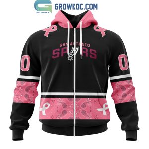 San Antonio Spurs NBA Special Design Paisley Design We Wear Pink Breast Cancer Personalized Hoodie T Shirt