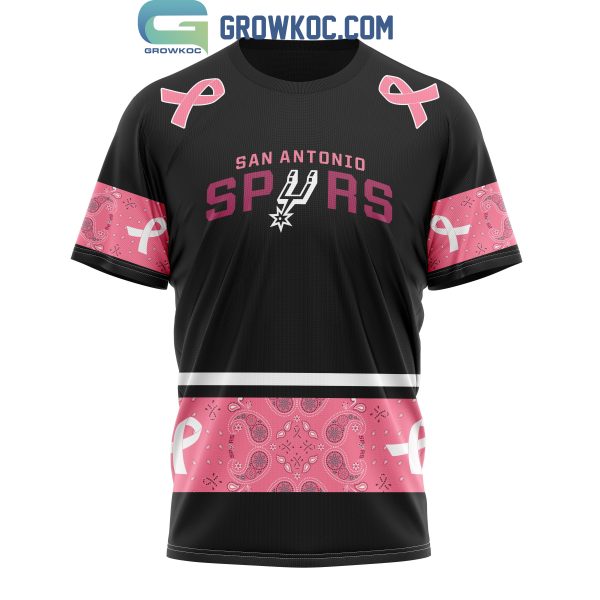 San Antonio Spurs NBA Special Design Paisley Design We Wear Pink Breast Cancer Personalized Hoodie T Shirt