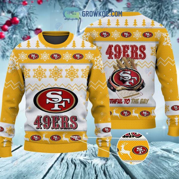 San Francisco 49ers Faithful To The Bay Christmas Ugly Sweater