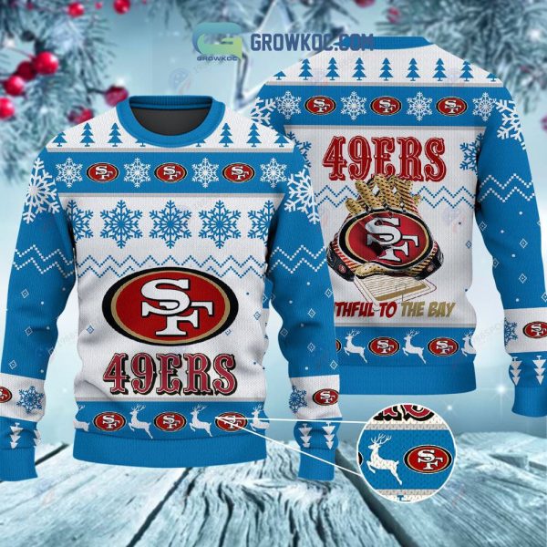 San Francisco 49ers Faithful To The Bay Christmas Ugly Sweater