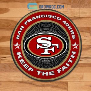 San Francisco 49ers Keep The Faith Round Rug Carpet