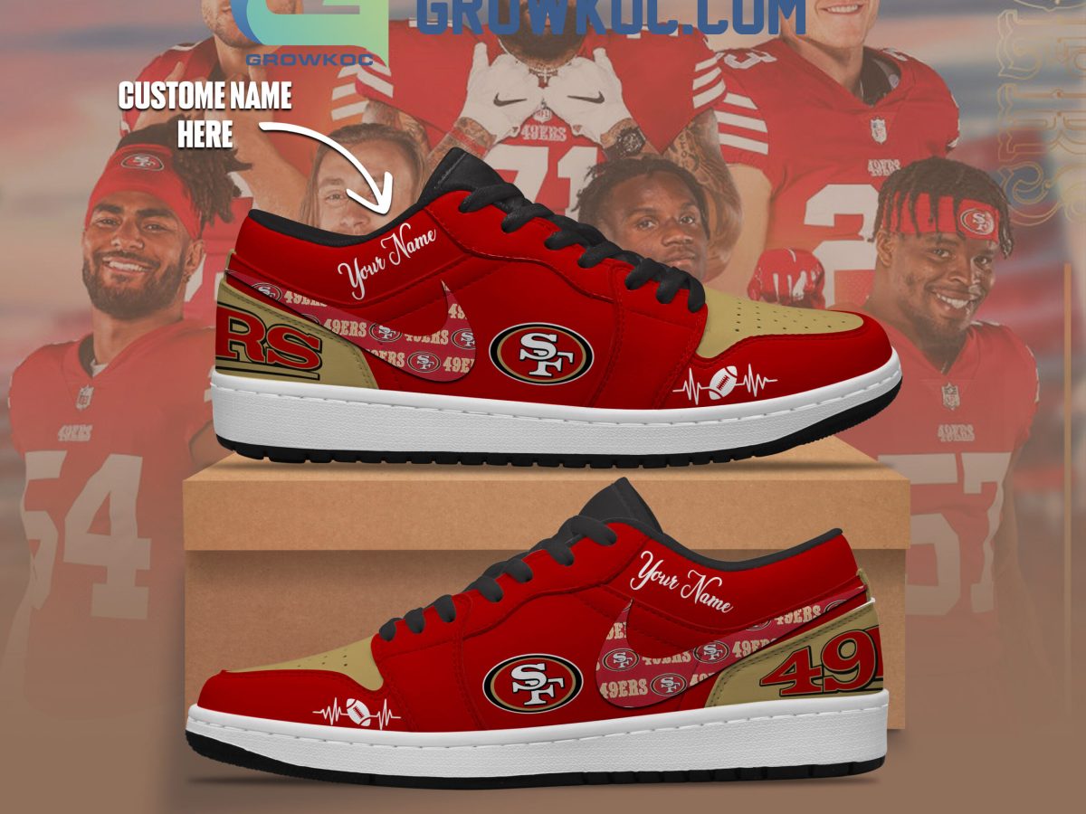 Custom Name NFL San Francisco 49ers Sport Sneakers Air Jordan 13