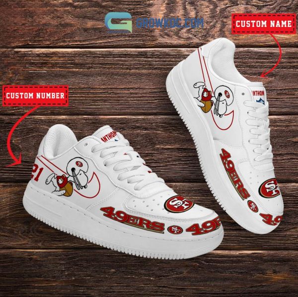 San Francisco 49ers NFL Snoopy Personalized Air Force 1 Low Top Shoes