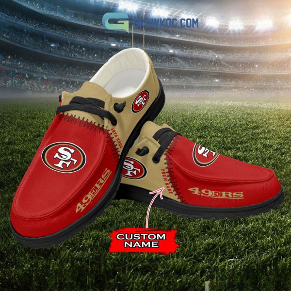 San Francisco 49ers Personalized Hey Dude Shoes
