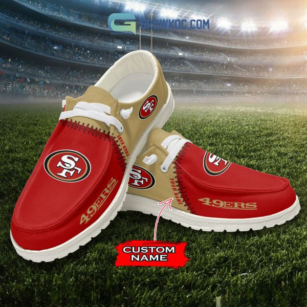 San Francisco 49ers Personalized Hey Dude Shoes