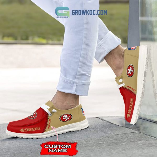 San Francisco 49ers Personalized Hey Dude Shoes