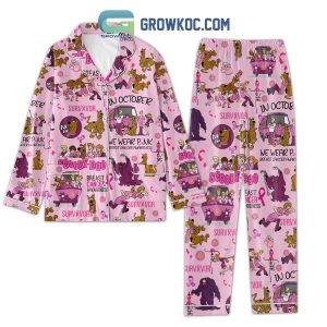 Scooby Doo Breast Cancer Awarness In October Pajamas Set