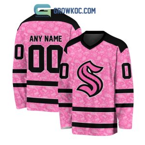 Seattle Kraken NHL Special Pink Breast Cancer Hockey Jersey Long Sleeve