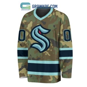 Seattle Kraken Special Camo Veteran Design Personalized Hockey Jersey
